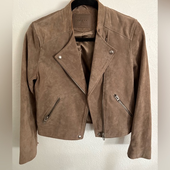 Blank NYC Brown Suede leaher Women's moto Jacket blazer - Picture 1 of 6